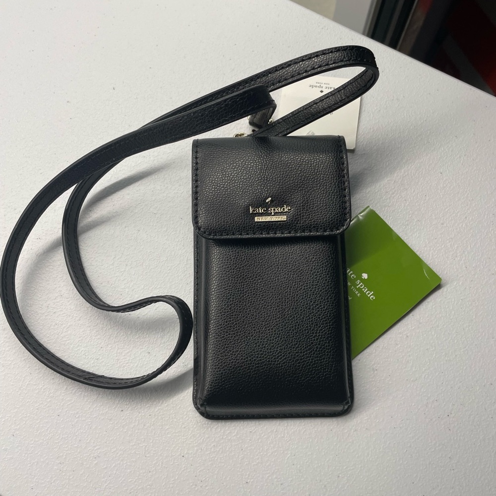 Kate Spade Black Pebbled Crossbody Bag NWT - Picture 9 of 9